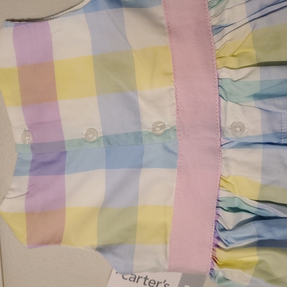 NWT Carter's Dress, Pink, Purple, Green, Yellow, Blue & White, Girls 9 Months - Picture 4 of 7